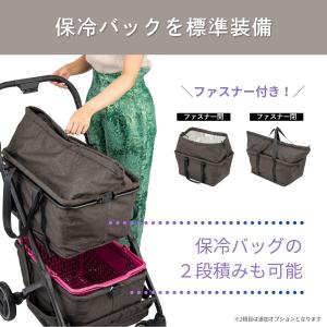 ショッピングカート 折りたたみ 前押し おしゃ...の詳細画像5