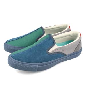 CONVERSE CS SLIP-ON SK SAYHELLO + コンバース CS スリップオン スケート SAYHELLO OX + BLUE/GREEN/GRAY 34201130｜lowtex-plus