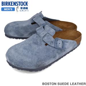 BIRKENSTOCK BOSTON SUEDE LEATHER 【REGULAR】 ビルケンシュトック ボストン スエードレザー レギュラーフィット メンズ ELEMENTAL BLUE ブルー BKS-1026769｜lowtex-plus