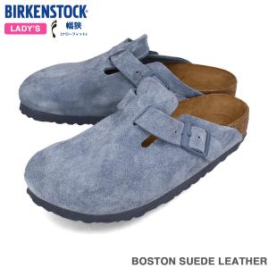 BIRKENSTOCK BOSTON SUEDE LEATHER 【NARROW】 ビルケンシュトック ボストン スエードレザー ナローフィット レディース ELEMENTAL BLUE ブルー BKS-1026804｜lowtex-plus