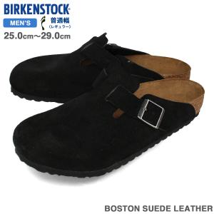 BIRKENSTOCK BOSTON SUEDE LEATHER 【REGULAR】 ビルケンシュトック ボストン スエードレザー レギュラー幅 メンズ レディース BLACK ブラック BKS-1027142｜LOWTEX PLUS