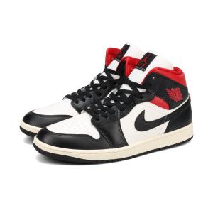 エア ジョーダン 1 NIKE AIR JORDAN MID BRED black/gym red-white