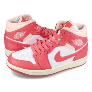 NIKE WMNS AIR JORDAN 1 MID ナイキ ウィメンズ エア ジョーダン 1 ミッド レディース WHITE/SEA CORAL/ATMOSPHERE ピンク bq6472-186-l｜LOWTEX PLUS