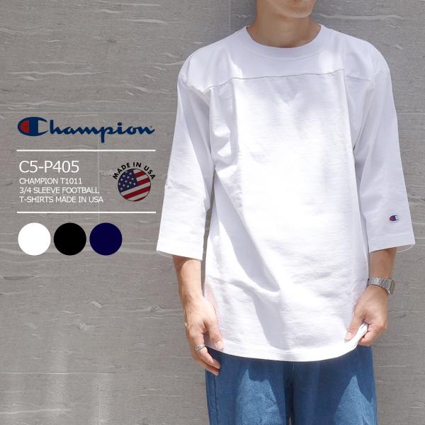 CHAMPION T1011 3/4 SLEEVE FOOTBALL T-SHIRTS MADE I...