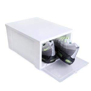 【50%OFF】 シューズボックス シューズラック 収納 おしゃれ スニーカー キックスラボ KICKS LAB. Shoe Storage Box 1足分 WHITE 白