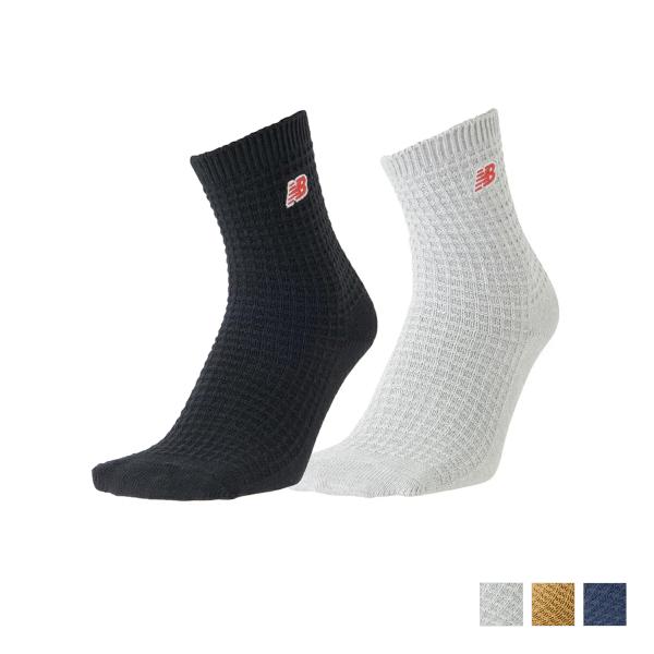 【50%OFF】 NEW BALANCE WAFFLE KNIT ANKLE 2P SOCKS ニュ...