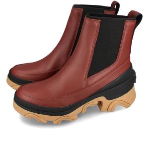 SOREL BREX BOOT CHELSEA WP ソレル ブレックス ブーツ チェルシー ウォータープルーフ レディース SPICE/BLACK ブラウン nl4302-681｜lowtex-plus