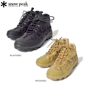 SNOW PEAK SP MOUNTAIN TRECK SHOES スノーピーク SP マウンテン トレック メンズ トレッキング ブーツ シューズ アウトドア 防水性 日本製 BLACK BEIGE｜lowtex-plus