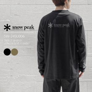 SNOW PEAK INSECT SHIELD LONG SLEEVE T-SHIRT スノーピーク インセクト シールド ロングスリーブ Tシャツ メンズ レディース BLACK ブラック SW-24SU006｜lowtex-plus