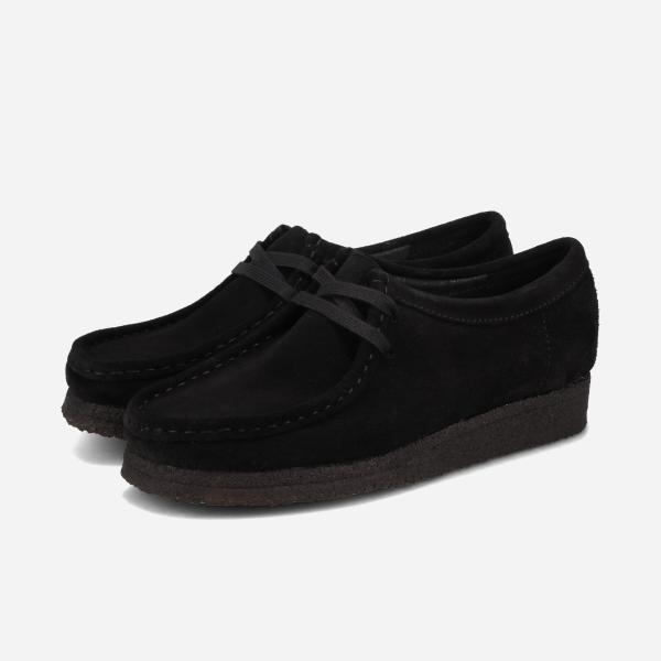 CLARKS WALLABEE Ws クラークス ワラビー ウィメンズ BLACK SUEDE ブラ...