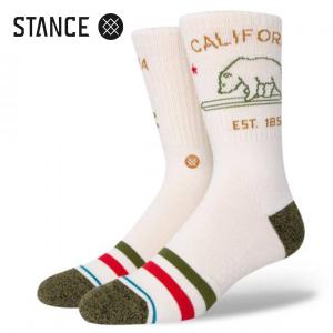 STANCE SOCKS CALIFORNIA REPUBLIC 2 スタンス ソックス カリフォルニア リパブリック 2 OFF WHITE A556D21CAL#OFW 【追跡可能メール便・日時指定不可】｜LOWTEX