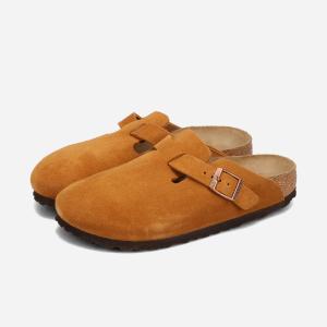 【美品】Birkenstock Boston スエードレザーサンダル35 BIRKENSTOCK BOSTON SHEARLING VL ナローフィット