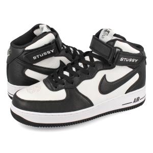 NIKE AIR FORCE 1 '07 MID SP 【STUSSY】 ナイキ エア フォース 1 07 ミッド SP ステューシー メンズ BLACK/BLACK/WHITE ブラック DJ7840-002｜LOWTEX