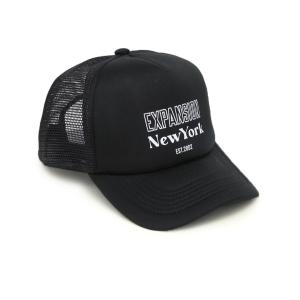 EXPANSION 20 EXP NY LOGO TRUCKER CAP エクスパンション 20 EXP NY ロゴ トラッカー キャップ メンズ BLACK ブラック EXP-20NYLOGOCAP-BLK｜lowtex