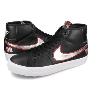 NIKE SB ZOOM BLAZER MID PRO GT ナイキ SB ブレザー ズーム ミッド プロ GT メンズ BLACK/UNIVERSITY RED WHITE METALLIC SILVER ブラック FN4182-001｜lowtex