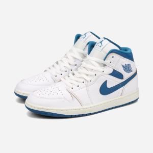 NIKE AIR JORDAN 1 MID SE ナイキ エア ジョーダン 1 ミッド SE メンズ WHITE/SAIL/INDUSTRIAL BLUE ホワイト FN5215-141｜LOWTEX