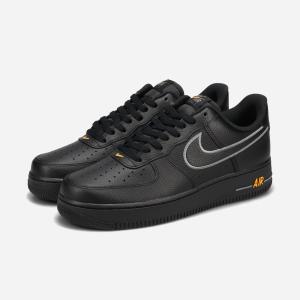 NIKE AIR FORCE 1 LOW ナイキ エアフォース 1 ロー 海外限定 日本未発売モデル メンズ BLACK/LASER ORANGE/METALLIC SILVER ブラック IB7677-001