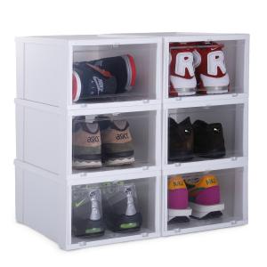 シューズボックス シューズラック 6 BOXセット キックスラボ KICKS LAB. Shoe Storage Box 6 BOX SET WHITE｜lowtex