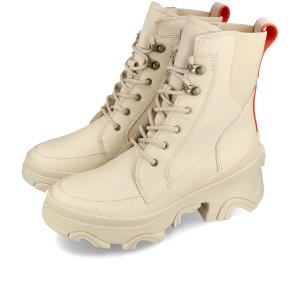 SOREL BREX BOOT LACE WP ソレル ブレックス ブーツ レース ウォータープルーフ レディース BLEACHED CERAMIC/OPTIMIZED ORANGE ベージュ nl4306-165｜lowtex