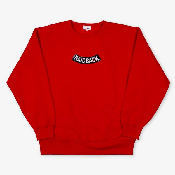 raidback fabric Velour Arch Crewneck Sweatshirt -C...