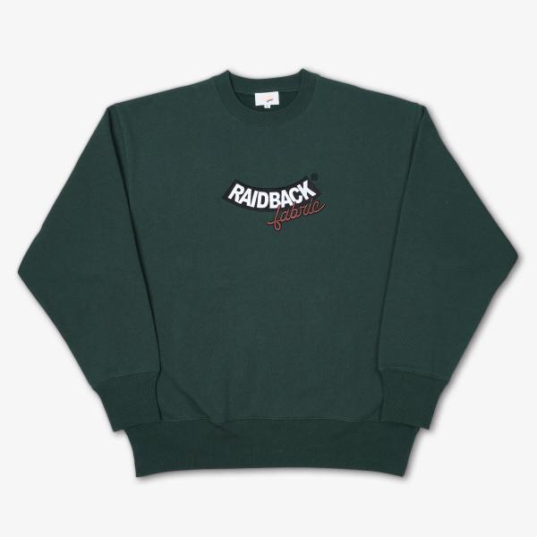 raidback fabric arch logo embroidery crewneck レイドバ...