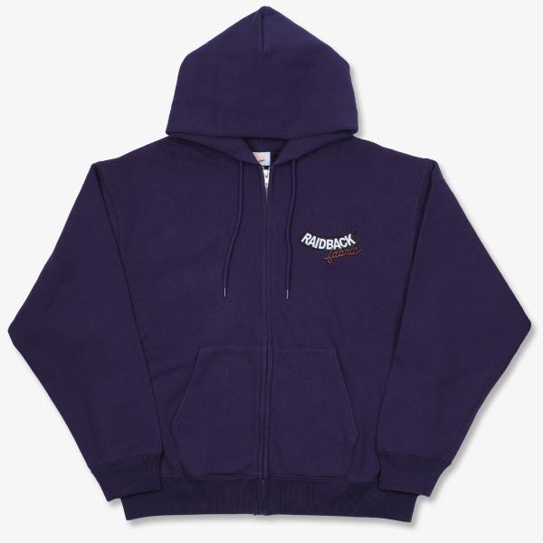 raidback fabric arch logo embroidery Zip Hoodie レイ...