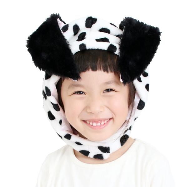 もふもふダルメシアン/写真撮影 パーティー イベント 撮影小物 男女兼用 かわいい かぶりもの 男の...