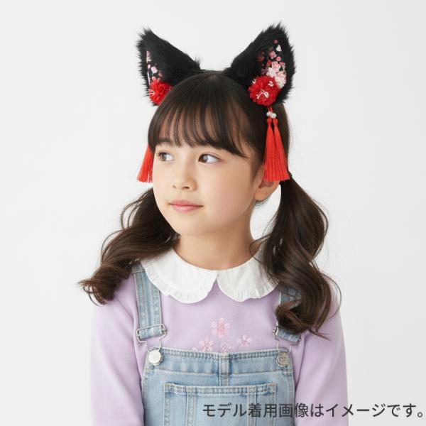 和柄カチューシャ 黒猫 909477