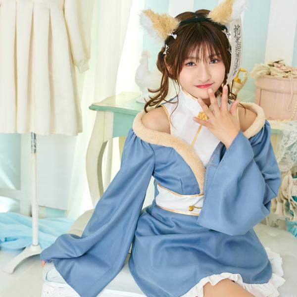 ハロウィンコスチューム キッズ ジュニア 女の子  COSCHU! きつねガールキョンシー おしゃれ...