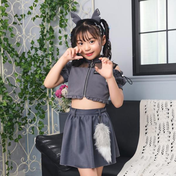 ハロウィンコスチューム 女の子 キッズ  トキシックウルフ おおかみ アニマル かっこいい コスプレ...