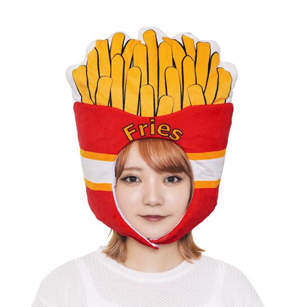 ハロウィンコスチューム かぶりもの かぶりもん フライドポテトかぶりもの 仮装 キッズ ジュニア 大...