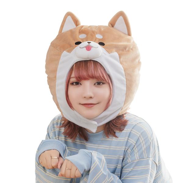 ハロウィンコスチューム かぶりもの かぶりもん しば犬かぶりもの 犬 アニマル キャラクター 仮装 ...