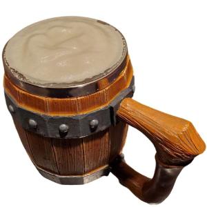 MMmall 樽ジョッキ 海賊ジョッキ ビール ジョッキ ビールジョッキ おもしろ 大ジョッキ 氷点下ジョッキ (タイプA)