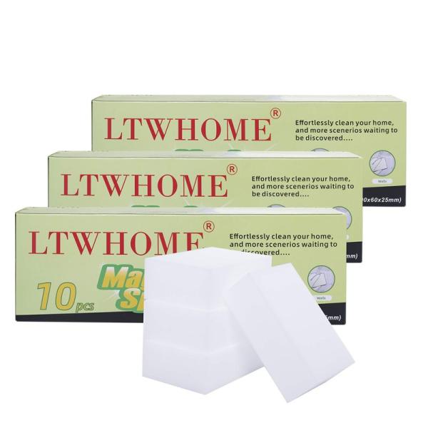 LTWHOME メラミンスポンジ 業務用 30個入 掃除 お風呂 9ｘ6ｘ3cm