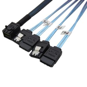 CableDeconn Mini SAS ケーブル SFF-8643（ホスト） to 4 SATA（ターゲット） ファンアウト ケーブル 1｜lr-store