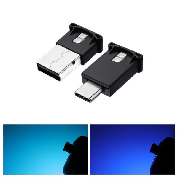 GIMUYA Type-C LEDライト USB 車内用 8色 メモリー機能 自動点灯 調光機能 ア...