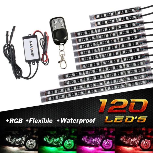 バイク汎用 RGB LEDテープライト MOTOSTAR バージョンアップ版 LEDテールランプ 1...