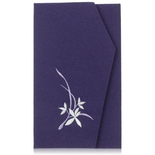 スタイルふくさ 弔事用（左開き） 桔梗刺繍 葬儀 自社製造 日本製 FUKUSAノート 紫 DOF1...