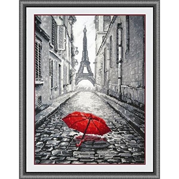 Paris in the rain,雨のパリ、カウントクロスステッチキット 135x200 poin...