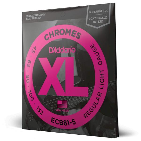 D&apos;Addario ダダリオ ベース弦 フラットワウンド Long Scale 5弦 .045-.1...