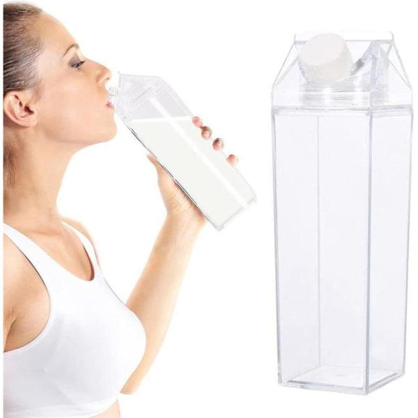 牛乳パック ミルクボックス 牛乳瓶 ミルクカップ ウォーターボトル プラスチック 水筒 スポーツウォ...