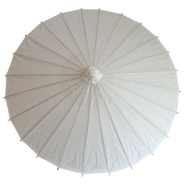 Smiti 和傘 紙傘 日傘 無地 全9色 直径60cm 白