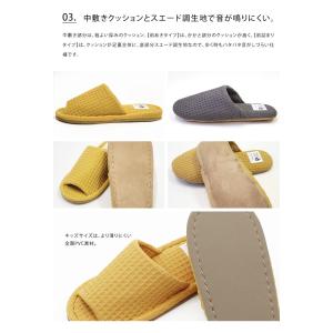 メール便送料無料 コットン ワッフル スリッパ...の詳細画像5