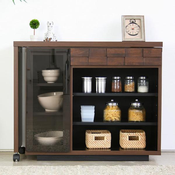 国産 日本製 伸縮式 伸長式 伸帳式 カウンター 収納 おしゃれ キッチン収納 キッチンカウンター ...