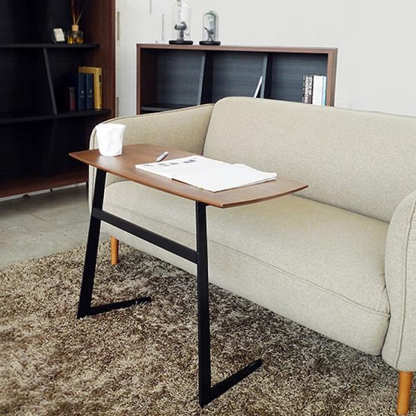 W:800 800幅 サイドテーブル テーブル リビングテーブル ウォールナット 長方形 四角 机 ...