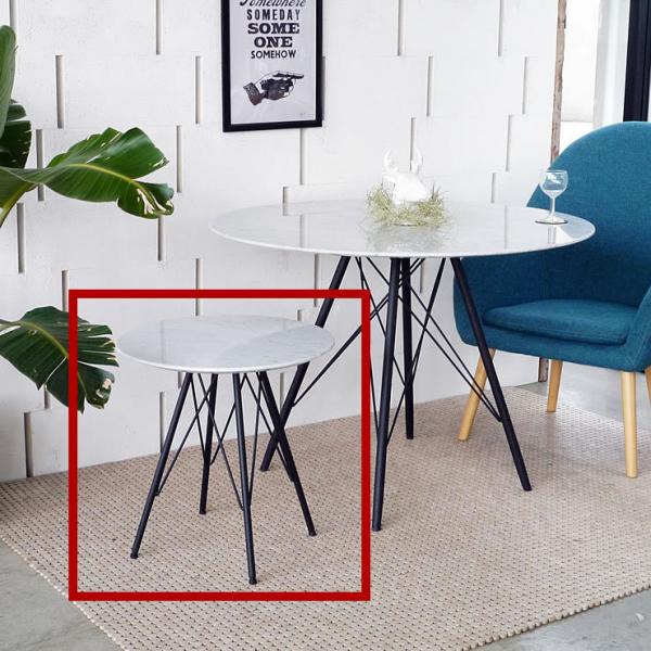 50幅 サイドテーブル テーブル リビングテーブル 大理石 丸 円形 机 デスク （50幅テーブルの...