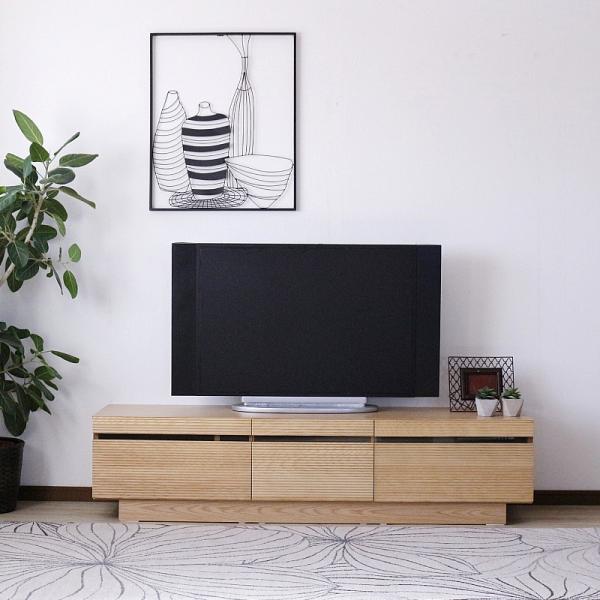 テレビボード ナチュラル ウォールナット 完成品 166 幅 センチ テレビ台 ローボード おしゃれ...
