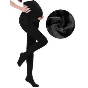 あったか 裏起毛 マタニティタイツ アジャスター調節 臨月