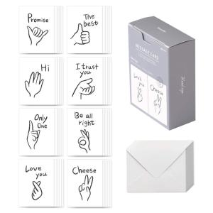 Monolike Message card メッセージカード ポストカード Hand sign カード40枚封筒20枚セット