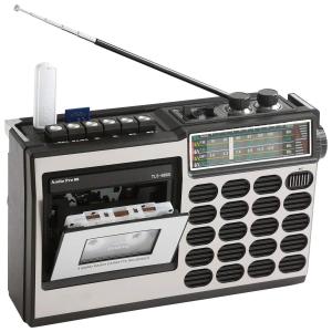 ラジカセ 再生機能 高感度集音内蔵マイク付き TLS-8800 ブラック